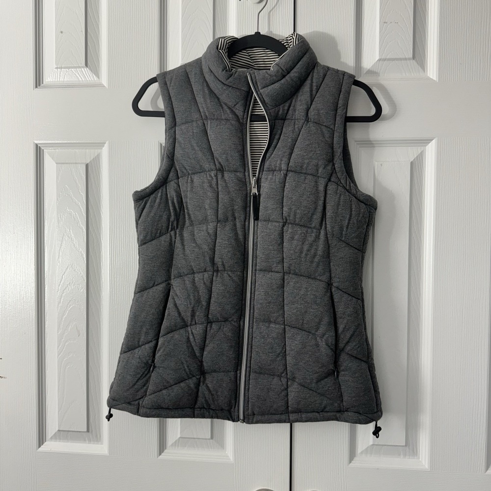 MNY Performance Women's Medium Gray Quilted Full Zip Puffer Vest